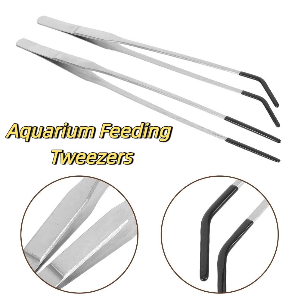 2Pcs Stainless Steel Aquarium  - đánh giá và giá Feeding Tong Stainless