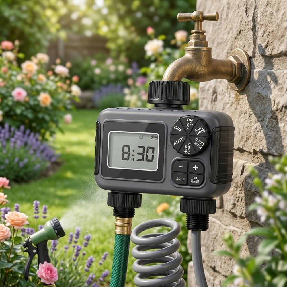Garden Irrigation Timer Dual O - đánh giá và giá Timer Dual Outlet